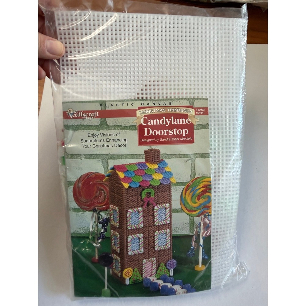 VTG Candylane Doorstop Needlepoint Plastic Canvas Kit The Needlecraft Shop